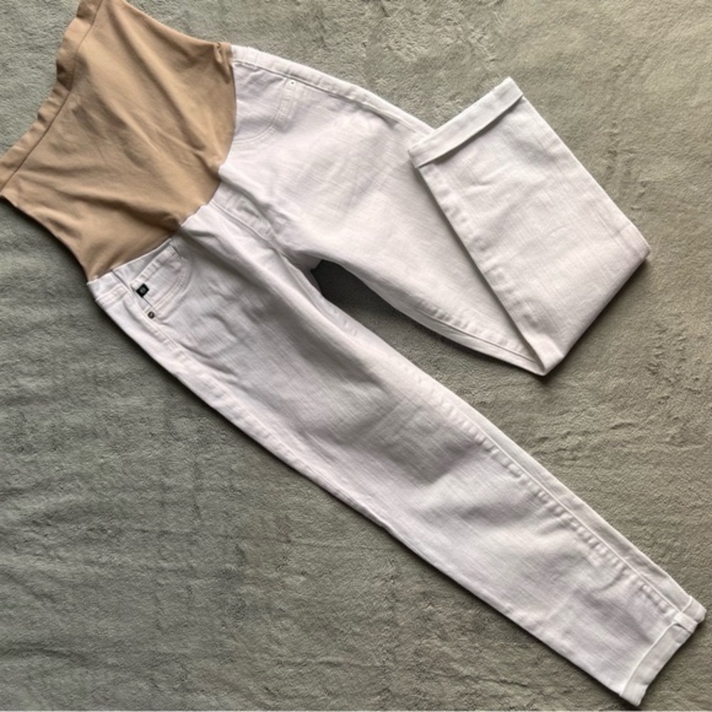 AG Adriano Goldschmied Skinny White Maternity Jeans